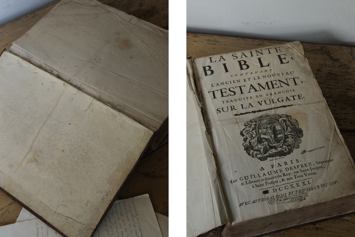 C40-1 フランス アンティーク 1731年 約300年前の聖書